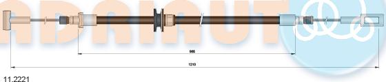 Adriauto 11.2221 - Trose, Stāvbremžu sistēma www.autospares.lv