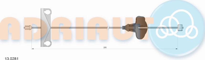 Adriauto 13.0281 - Trose, Stāvbremžu sistēma www.autospares.lv