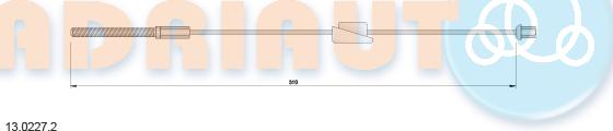 Adriauto 13.0227.2 - Trose, Stāvbremžu sistēma www.autospares.lv