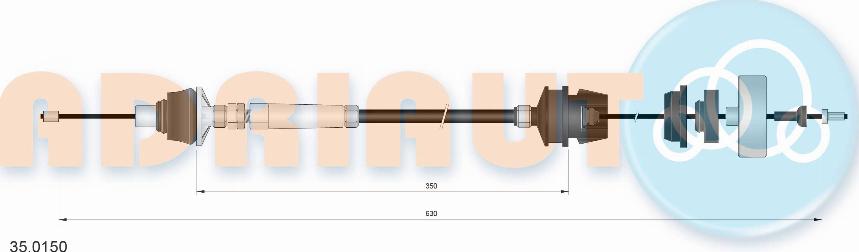 Adriauto 35.0150 - Трос, управление сцеплением www.autospares.lv