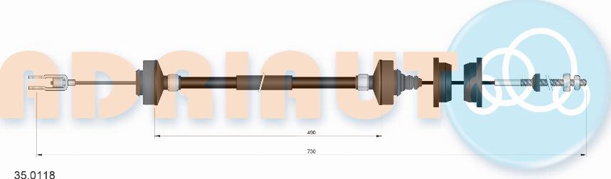 Adriauto 35.0118 - Trose, Sajūga pievads www.autospares.lv