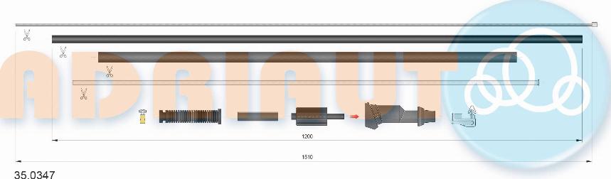 Adriauto 35.0347 - Akseleratora trose www.autospares.lv