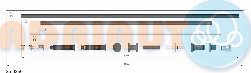 Adriauto 35.0350 - Akseleratora trose www.autospares.lv