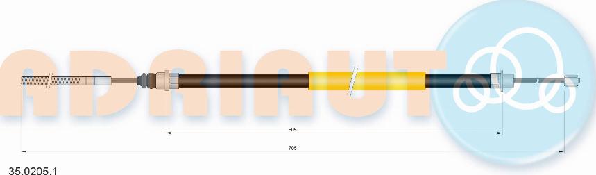 Adriauto 35.0205.1 - Trose, Stāvbremžu sistēma www.autospares.lv