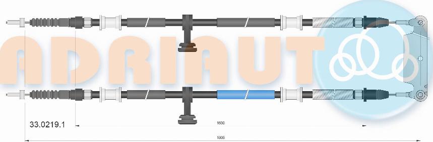 Adriauto 33.0219.1 - Trose, Stāvbremžu sistēma www.autospares.lv