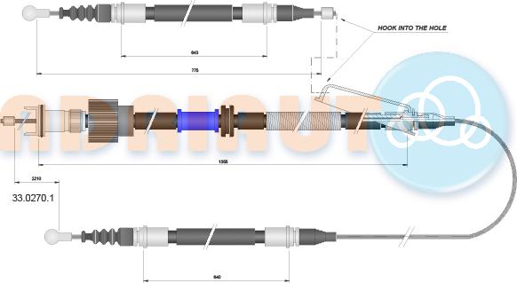 Adriauto 33.0270.1 - Trose, Stāvbremžu sistēma www.autospares.lv