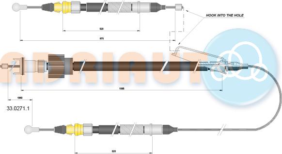 Adriauto 33.0271.1 - Trose, Stāvbremžu sistēma www.autospares.lv