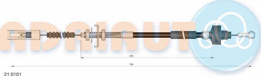 Adriauto 21.0101 - Trose, Sajūga pievads www.autospares.lv