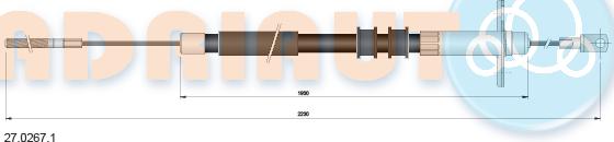 Adriauto 27.0267.1 - Trose, Stāvbremžu sistēma www.autospares.lv