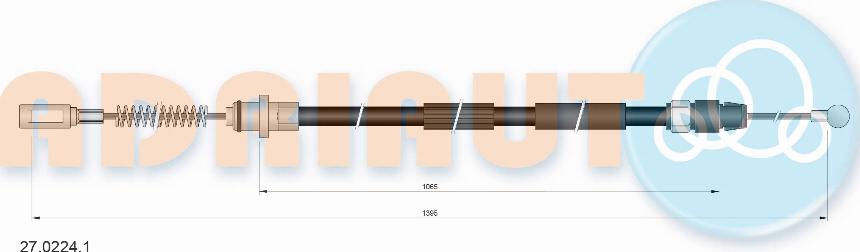 Adriauto 27.0224.1 - Cable, parking brake www.autospares.lv