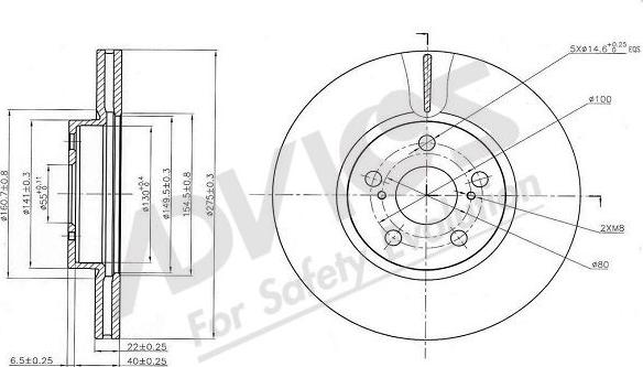 Advics A6F144B - Тормозной диск www.autospares.lv