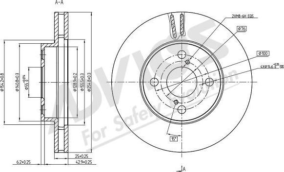 Advics A6F178B - Bremžu diski www.autospares.lv