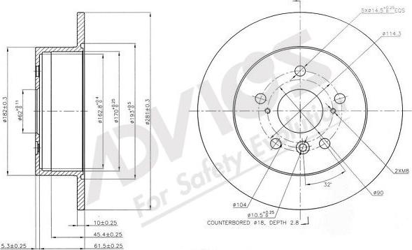 Advics A6R083B - Bremžu diski autospares.lv