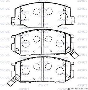 Advics A1N092 - Brake Pad Set, disc brake www.autospares.lv