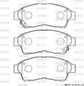 Advics A1N048 - Brake Pad Set, disc brake www.autospares.lv