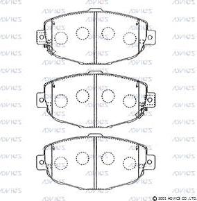 Advics A1N054 - Тормозные колодки, дисковые, комплект www.autospares.lv