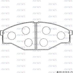 Advics SN664P - Bremžu uzliku kompl., Disku bremzes www.autospares.lv