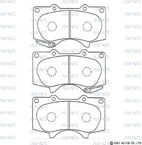 Advics SN119P - Bremžu uzliku kompl., Disku bremzes www.autospares.lv