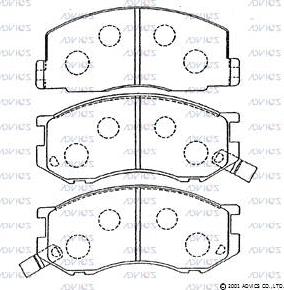 Advics A1N078 - Тормозные колодки, дисковые, комплект www.autospares.lv