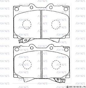 Advics A1N144 - Bremžu uzliku kompl., Disku bremzes www.autospares.lv