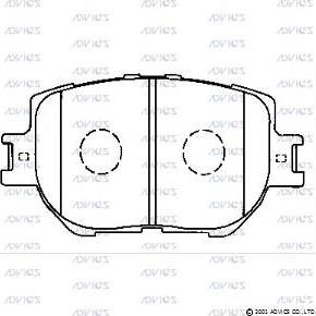 Advics A1N140 - Bremžu uzliku kompl., Disku bremzes www.autospares.lv