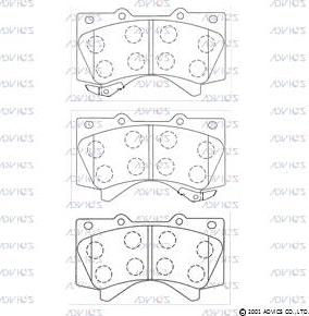 Advics A1N156 - Brake Pad Set, disc brake www.autospares.lv