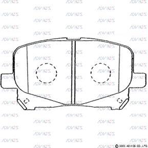 Advics SN877 - Brake Pad Set, disc brake www.autospares.lv