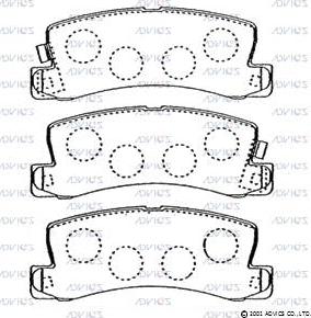 Advics A2N094 - Brake Pad Set, disc brake www.autospares.lv