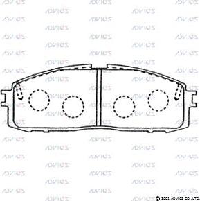 Advics SN764 - Bremžu uzliku kompl., Disku bremzes autospares.lv