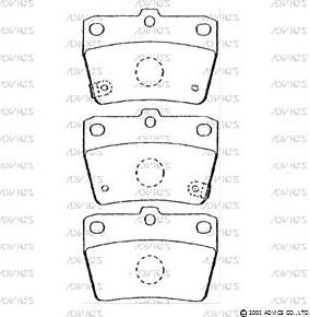 Advics SN294P - Bremžu uzliku kompl., Disku bremzes www.autospares.lv