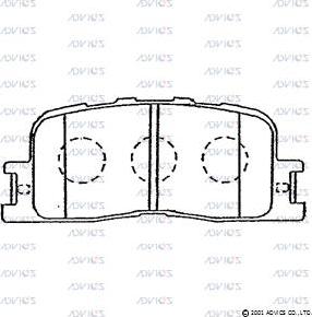 Advics A2N104 - Brake Pad Set, disc brake www.autospares.lv