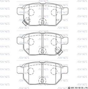 Advics A2N232 - Тормозные колодки, дисковые, комплект www.autospares.lv