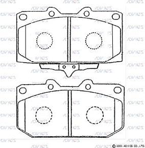 Advics B1N002 - Bremžu uzliku kompl., Disku bremzes www.autospares.lv