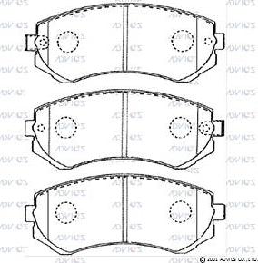 Advics SN558P - Bremžu uzliku kompl., Disku bremzes www.autospares.lv