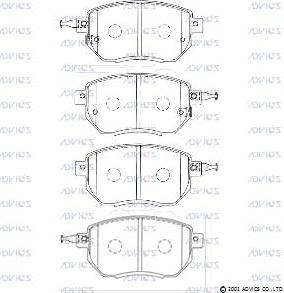 Advics B1N079 - Brake Pad Set, disc brake www.autospares.lv