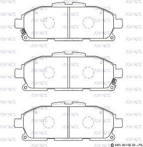 Advics B1N109 - Bremžu uzliku kompl., Disku bremzes autospares.lv