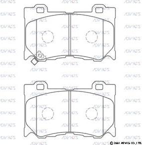 Advics B1N108 - Bremžu uzliku kompl., Disku bremzes www.autospares.lv