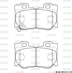 Advics B2N099 - Bremžu uzliku kompl., Disku bremzes www.autospares.lv