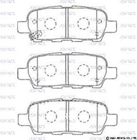 Advics SN505P - Тормозные колодки, дисковые, комплект www.autospares.lv