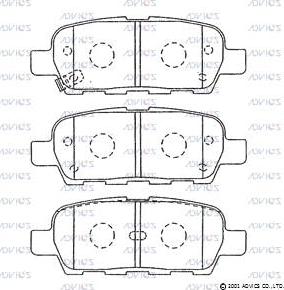 Advics B2N064 - Bremžu uzliku kompl., Disku bremzes www.autospares.lv