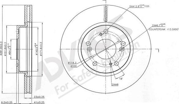 Advics C6F110B - Bremžu diski www.autospares.lv