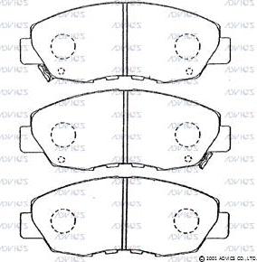 Advics C1N034 - Bremžu uzliku kompl., Disku bremzes www.autospares.lv