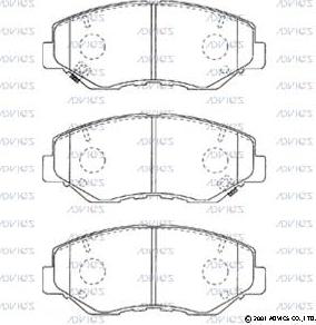 Advics SN597P - Brake Pad Set, disc brake www.autospares.lv