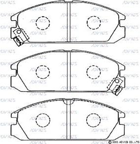 Advics C1N033 - Тормозные колодки, дисковые, комплект www.autospares.lv