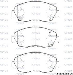 Advics SN903P - Тормозные колодки, дисковые, комплект www.autospares.lv