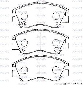 Advics SN776P - Bremžu uzliku kompl., Disku bremzes www.autospares.lv