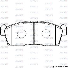 Advics SN589 - Bremžu uzliku kompl., Disku bremzes autospares.lv