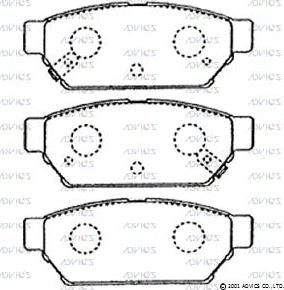 Advics D2N040 - Bremžu uzliku kompl., Disku bremzes autospares.lv