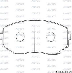 Advics SN136 - Brake Pad Set, disc brake www.autospares.lv