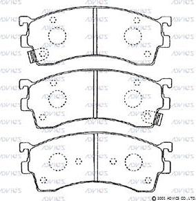 Advics E1N026 - Brake Pad Set, disc brake www.autospares.lv